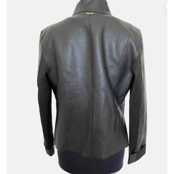 Guess Black Faux Leather Vingtage Jacket - Size Small - Picture 7 of 7